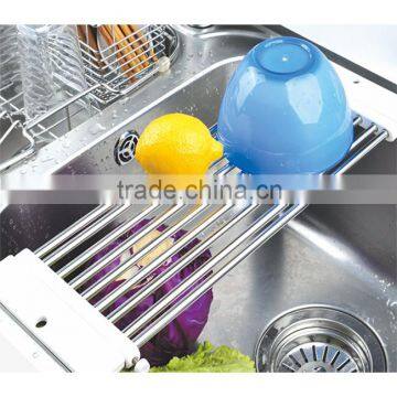 S/S+ABS 17*44*2 Retractable Stainless Steel Kitchen Water Drain Rack