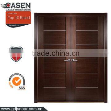 Modern design double mahogany solid wood kitchen entrance door