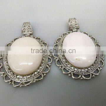 Mom Necklace , Teething Baby, Unisex Pendant Brilliant Oval Cut photo-5