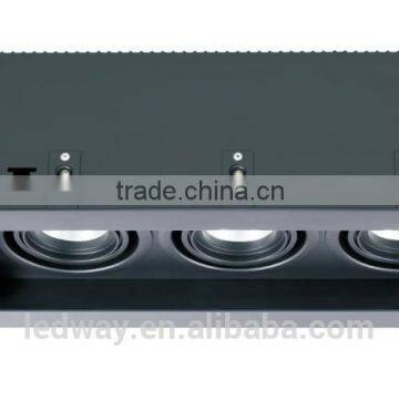 3*10W 3*15W LEDWAY LED Indoor MR16 Slim Grille Spot Lamp IP20 Three-head With Decorated Plat