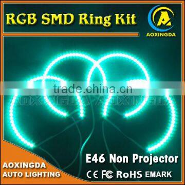 RGB Flash SMD LED ANGEL EYES HALO RINGS Kit for E46