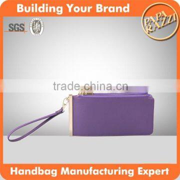 4455 Hot Sale Purple Muti-functional Grain women Leather wallet 2016