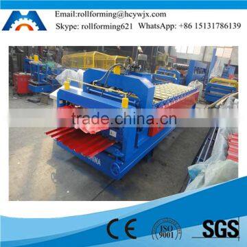 Cold Roll Forming Double Glazed Tile Roofing Sheet Making Machine Made in China