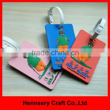 Fashion four color 2d or 3d cartoon bag tag