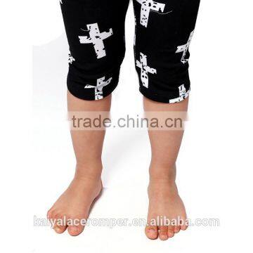 2016 Wholesale Bulk Sell 1-8 Children Kids OUTFITS Cross Printing Pant Unisex Cool Girls Boutique Clothes Top Sets photo-6