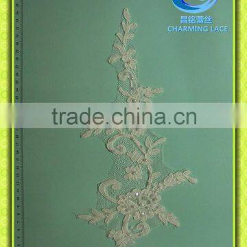 Embroiedered Jacquard lace flower CJM022CB