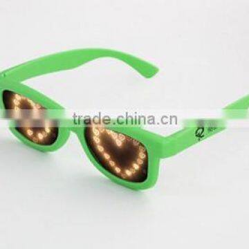 2014 most popular custom logo colorful paper or plastic heart fireworks glasses