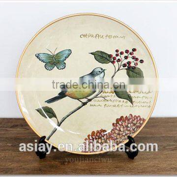Japanese and Chinese Style Ceramic Tableware Underglaze Color Plate Saucer Quality Wind Creative Dish Deep photo-3