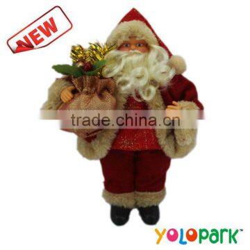 Christmas Decoration YT-0113072 10" stand santa with gift