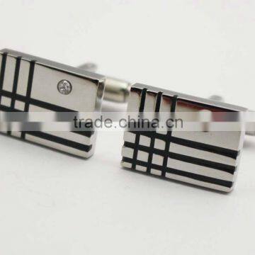 High Quality Rectangle Shape Crystal Cufflinks for Man photo-2