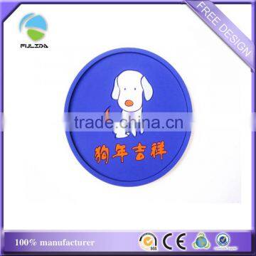 Thick Edge Heat Protection Rubber Doggy Puppy Petsoft Pvc Bowl Coaster