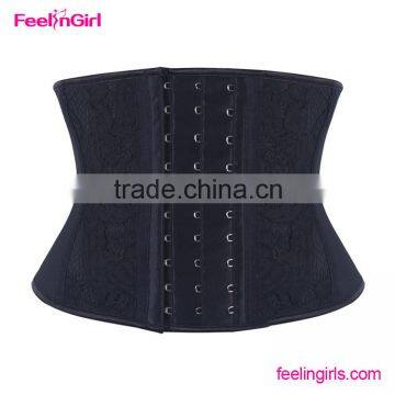 Lace 3 Rows Hooks Steel Boned Shaping Waist Cincher Corset