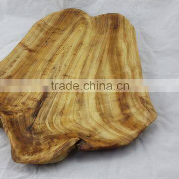 Wooden Toy Trucks Natural Tree Root Plate Tray Dish photo-2