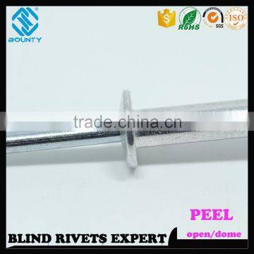 HOT SELLING OPEN END FACTORY RECESSED CROWN ALU/ST PEEL RIVETS photo-4