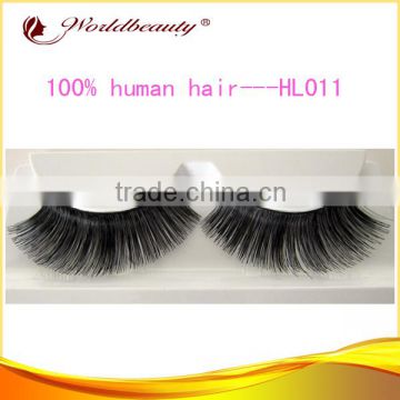 2014 100% human hair eyelash,false eyelash,strip eyelash