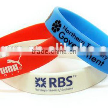 OEM logo print silicone bracelet for sport