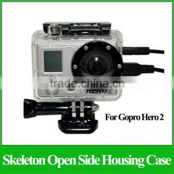 GP33 Waterproof Skeleton Open Side Housing Case Protective without Lens For Go pro Hero2/1 FPV Action Camera Accessory