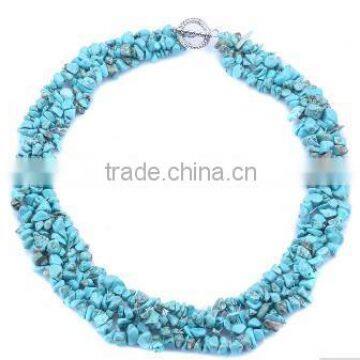 Fashionable handmade stones necklace