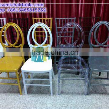 PC Resin Plastic Transparent Clear Crystal Wedding Phoenix Chair