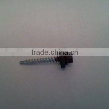 self drilling roofing screw with hex washer head