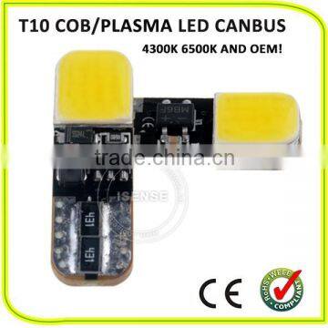 2015 t10 plasma canbus led lighting T10 W5W COB CANBUS 9V - 30V