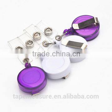 ID personalized round plastic retractable badge holder cheap hot business promotion gifts item with Your Logo or Name