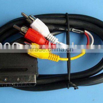 21pin Scart cable to 3RCA plugs 5ft