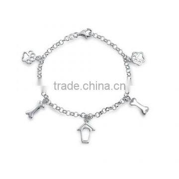 Stellar 925 Sterling Silver Paw Print Bracelet