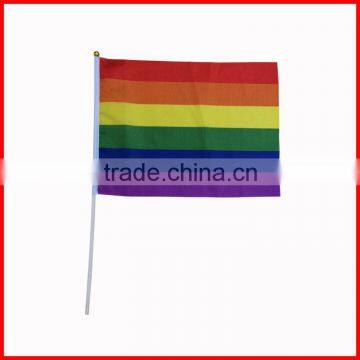 30*45cm printing hand rainbow flag