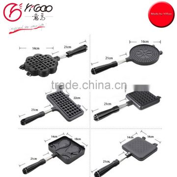 gas stove safe commerical waffle maker with heart,square,fish designs