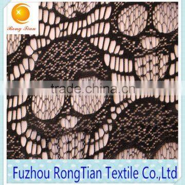 Fashion punk style black skull lace fabric for clothing