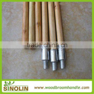 SINOLIN varnised painted push broom stick with metal tip make of wood