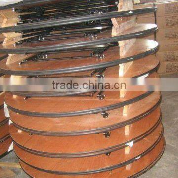 customer-made outdoor wood top folding table