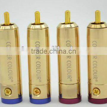 copper color 18K gold plated RCA connector