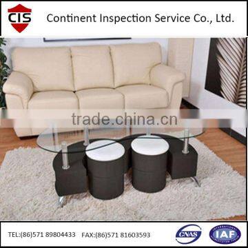 Table base + poufs,office furniture inspection services,inspection agency in China,factory audit,container loading of furniture
