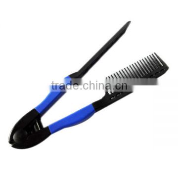 Professional foldable plastic hair salon straightening comb