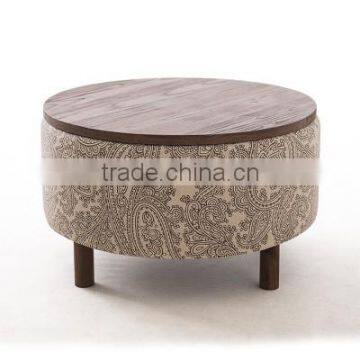Wooden Coffee Table With Round Storage Ottoman AM-5005 Quality Choice photo-2