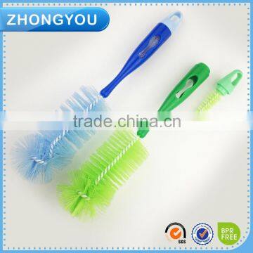 BPA Free baby bottle cleaning brush with plastic handle