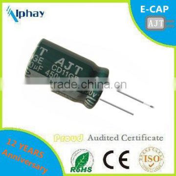 10uF 450v 12*20 10000H long life electrolytic capacitor