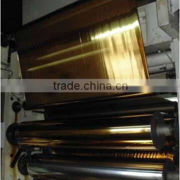 Gold foil heat transfer for leather product