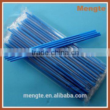 cheap blue plastic juice drinking straw
