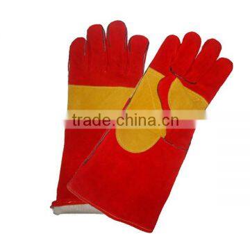 Full lining working hand protection leather welding gloves