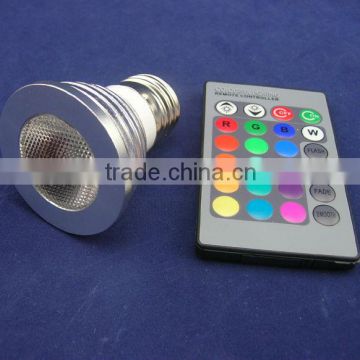 high power e27 5w rgb spotlight,remote controlled rgb led spotlight