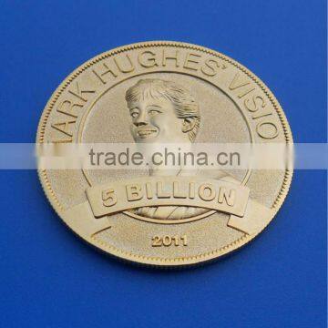 3D embossed coin with custom logo