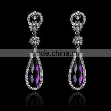 2016classics Drop Different Color Dimaond Earrings Jewelry for Yiwu Manufactory Supplier photo-2