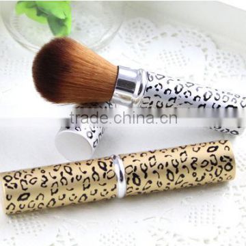 leopard print make up retractable foundation brushes