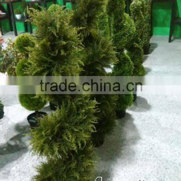 garden ornaments artificial decorative boxwood cone spiral topiary tree with wholesale price