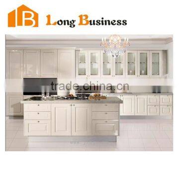 LB-JX1047 European style China kitchen cabinet of high glossy finish natural wood looking