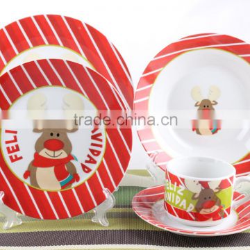 30 pcs porcelain dinner set with Christmas printing, dinner set price