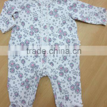 Baby girl romper combed cotton interlock romper